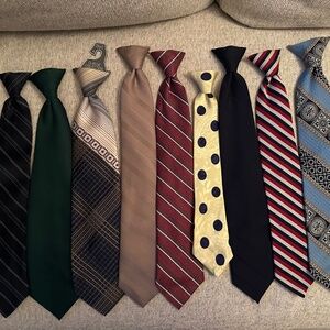 Lot of 9 Vintage (70's) Clip on Ties Ketch Snapper Sears More! Cool Cats Only!